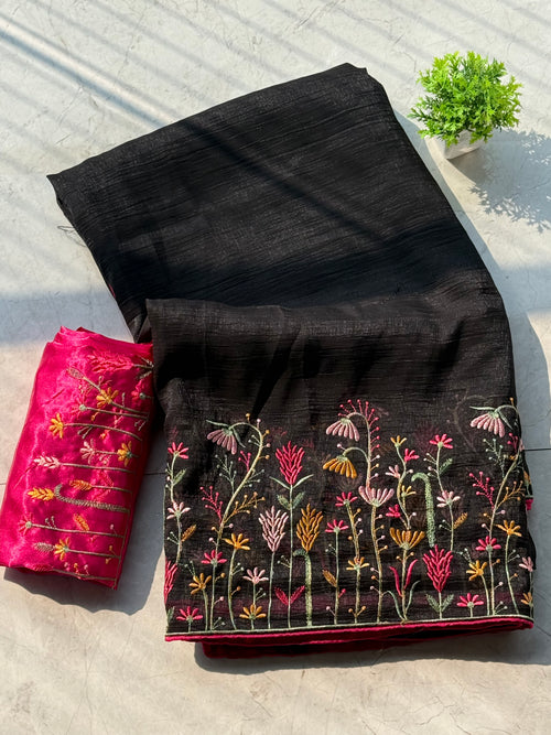 Crush Chiffon Saree
