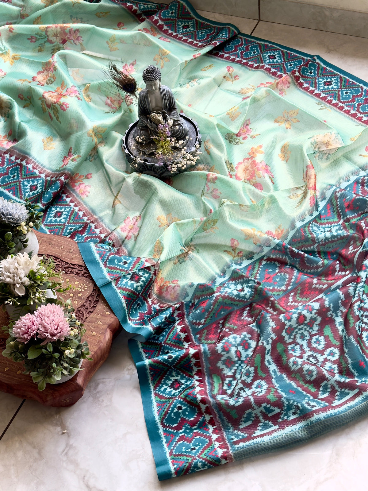 Kota Saree With Floral Print