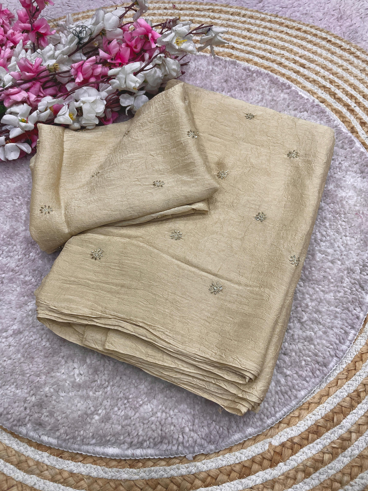 Pure Crush Saree With Sequence