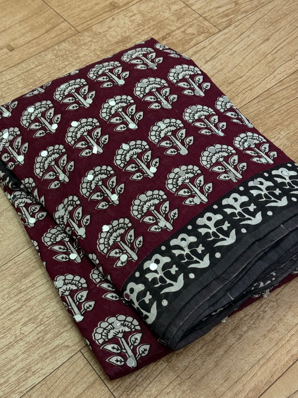 Pure Mul Cotton With Ajrakh Print