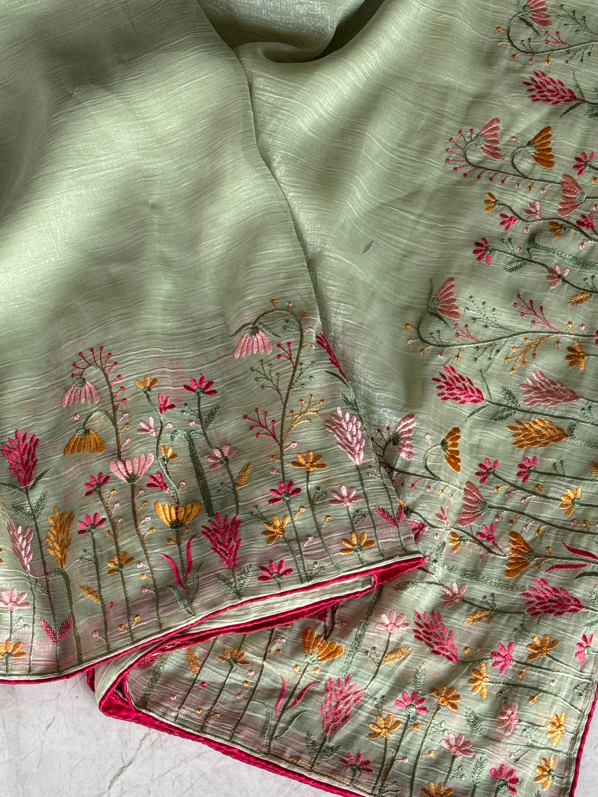 Crush Chiffon Saree