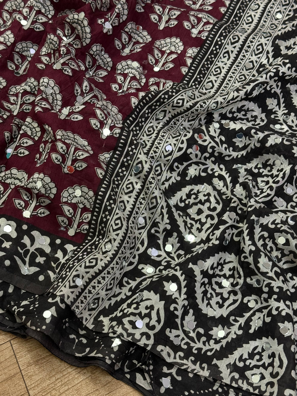 Pure Mul Cotton With Ajrakh Print