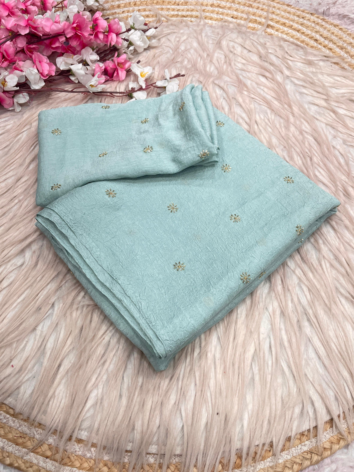 Pure Crush Saree With Sequence