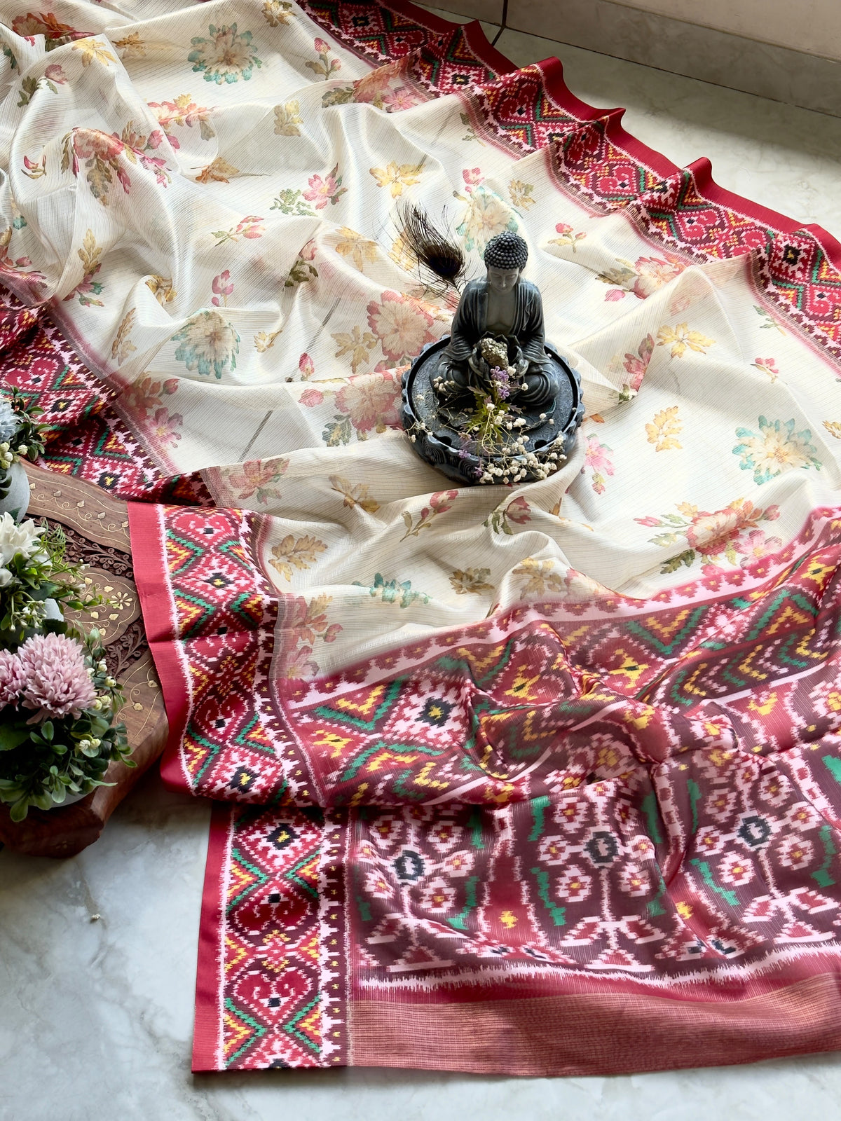 Kota Saree With Floral Print