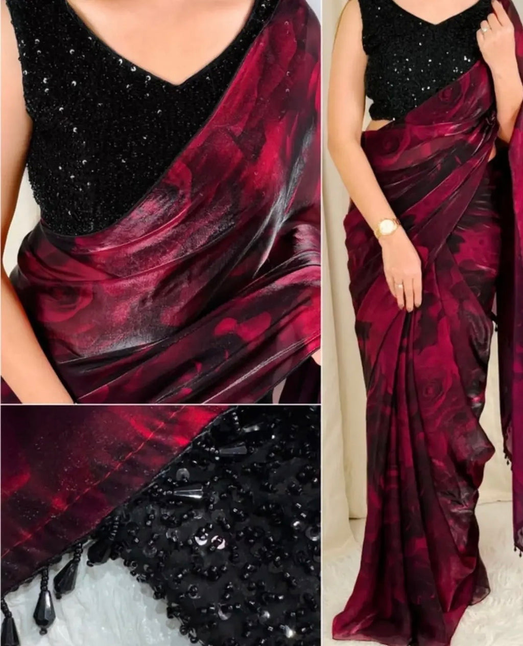 Soft Premium Satin Saree