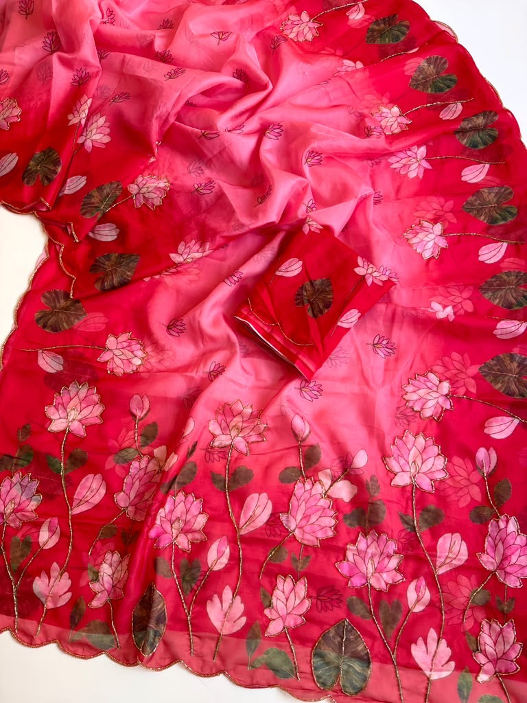 Tebby Silk Saree with Padding Color