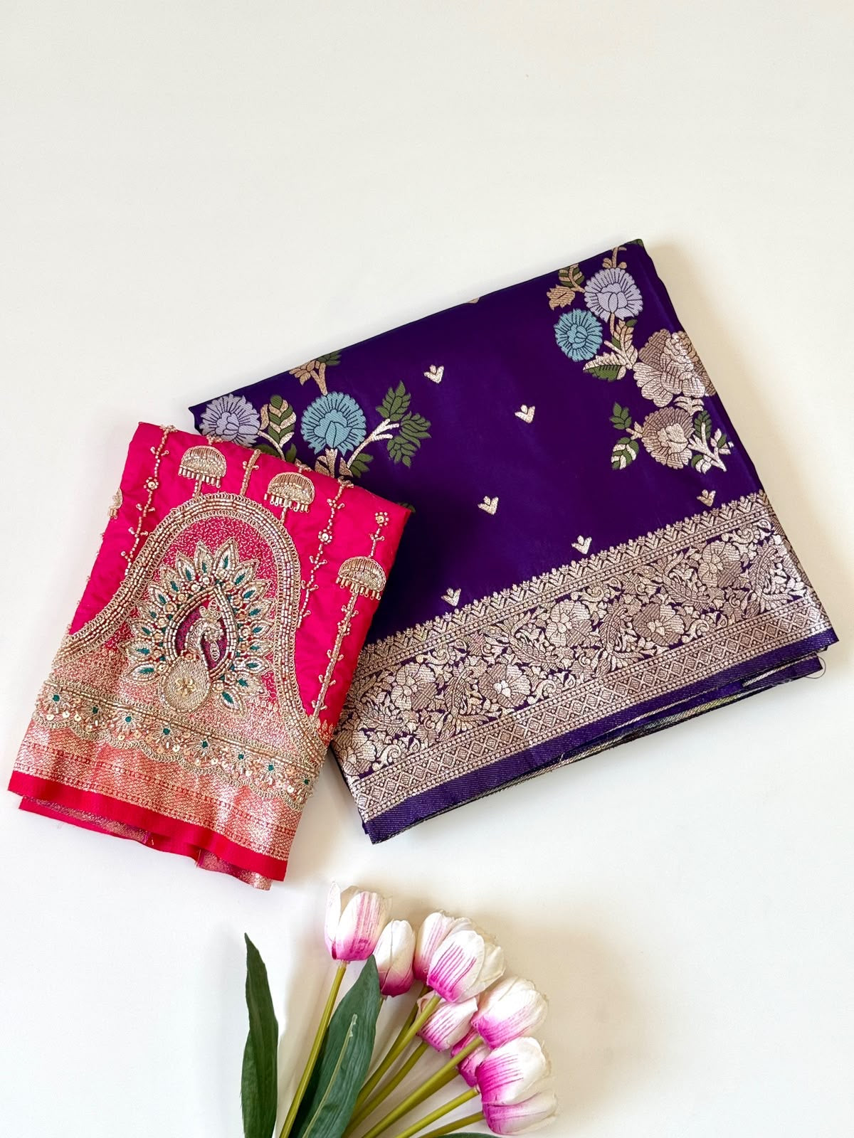 Pure Soft Silk Floral Weaving Saree