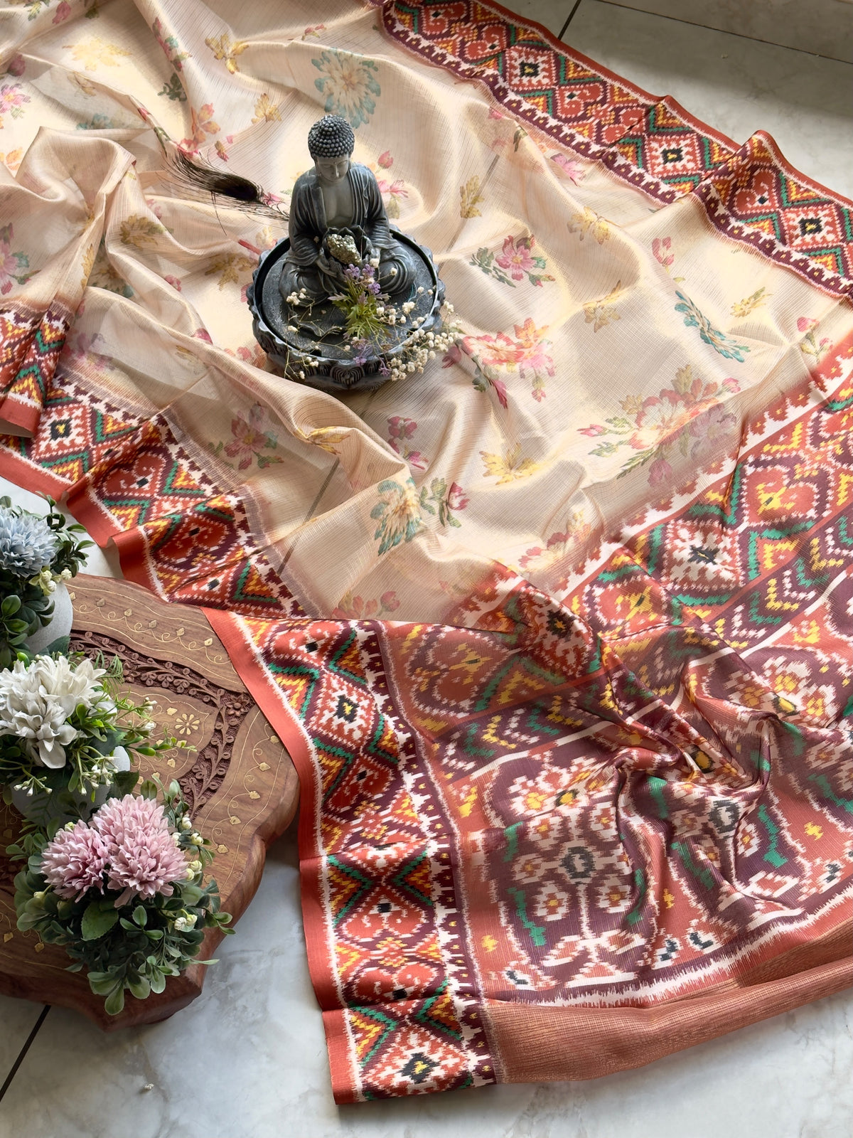 Kota Saree With Floral Print