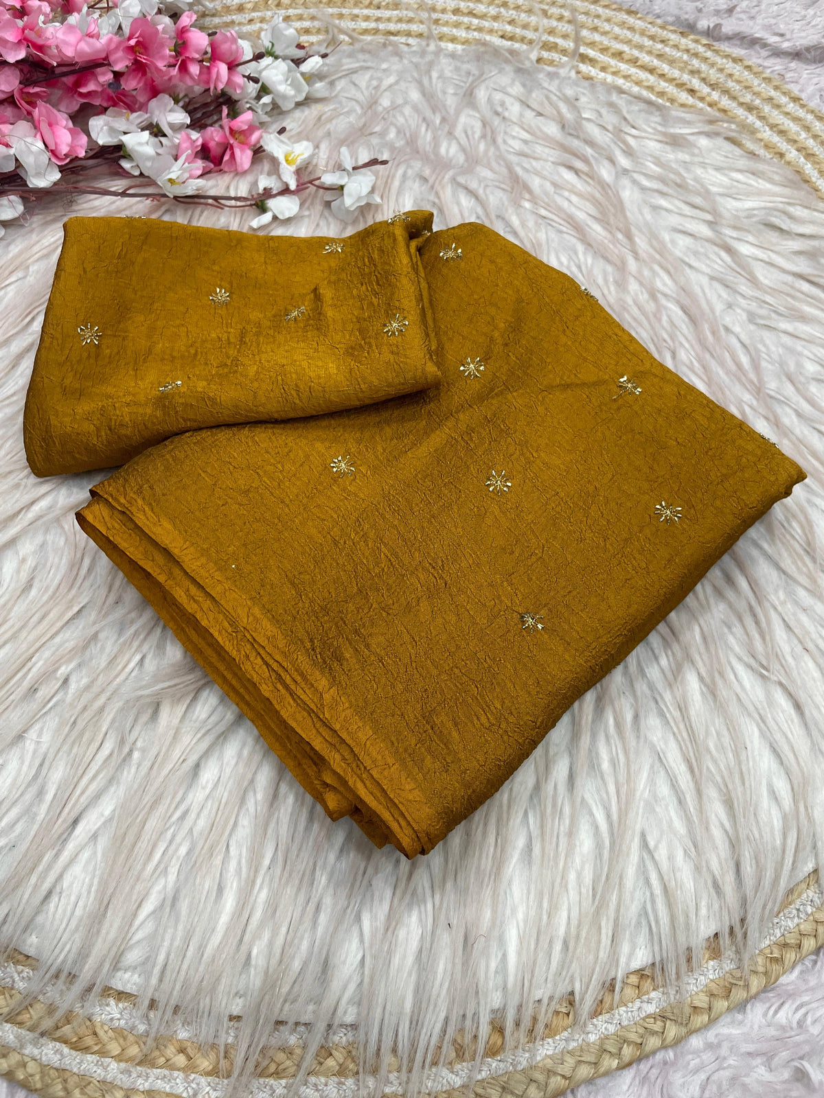 Pure Crush Saree With Sequence