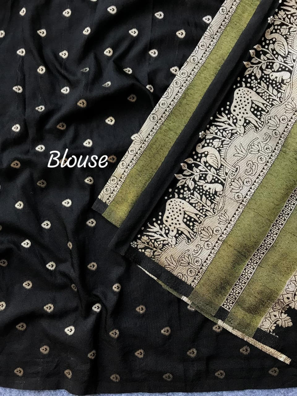 Banarasi Silk Saree with Shikargah Zari Weave