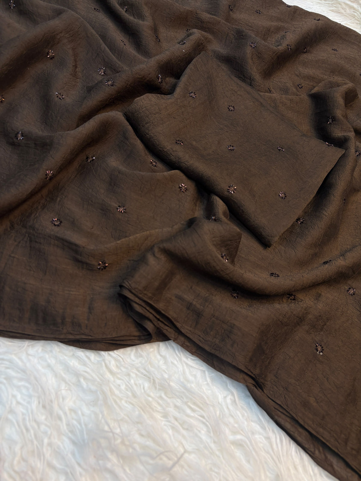 Pure Crush Saree With Sequence