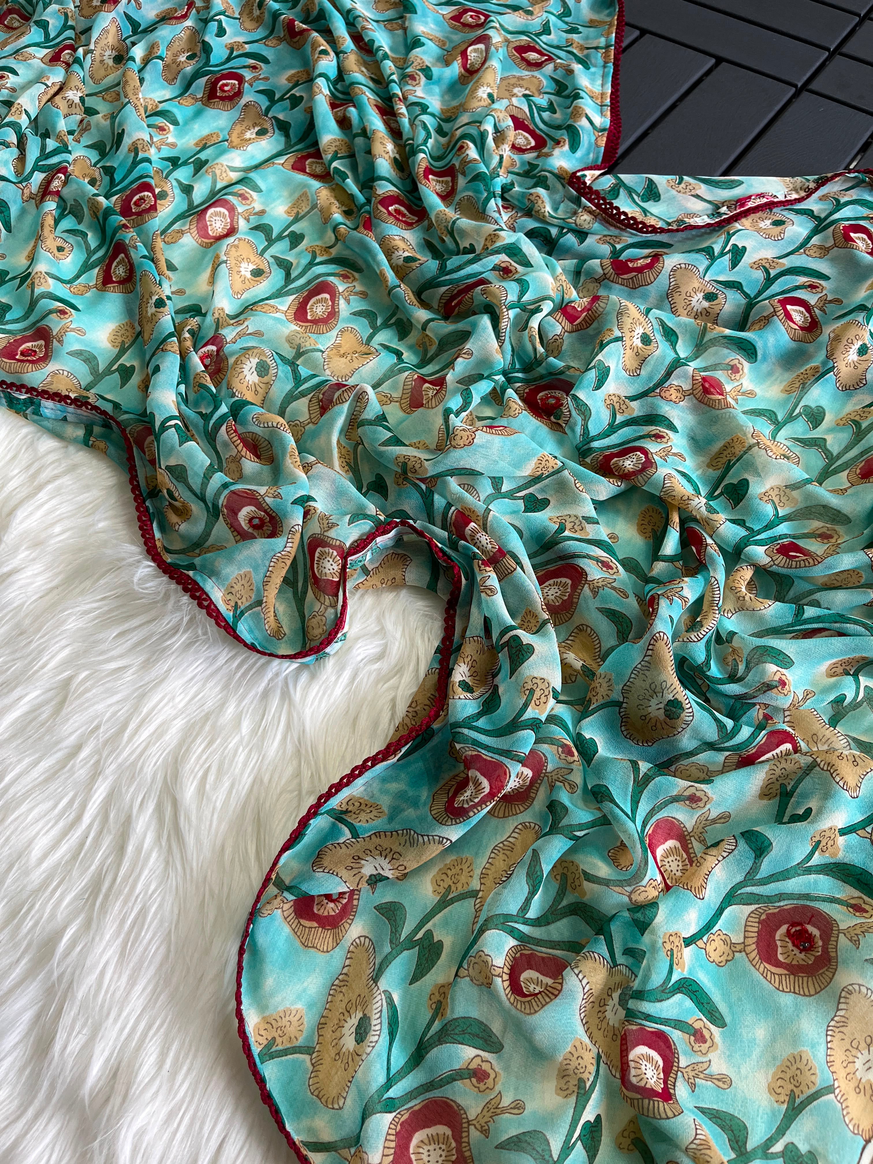 Pure Georgette Saree