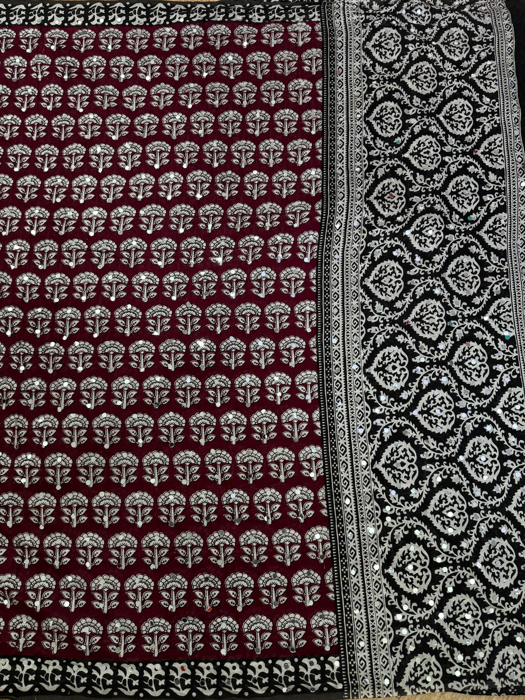 Pure Mul Cotton With Ajrakh Print