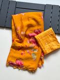 Pure Chinnon Handwork Saree