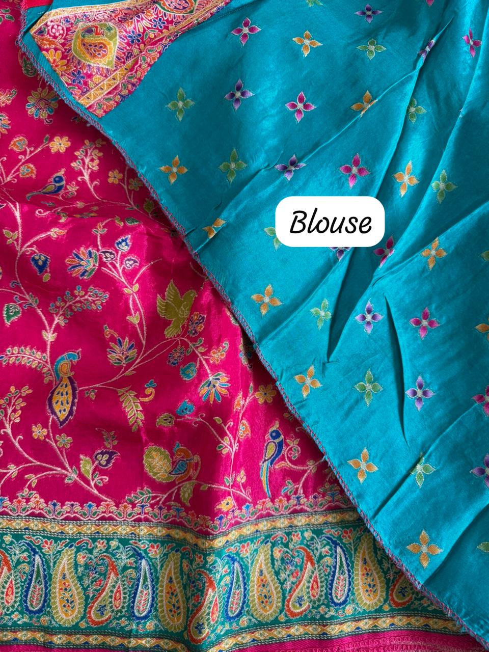 Pure Viscose Russain Silk Pashmina Position Printed saree