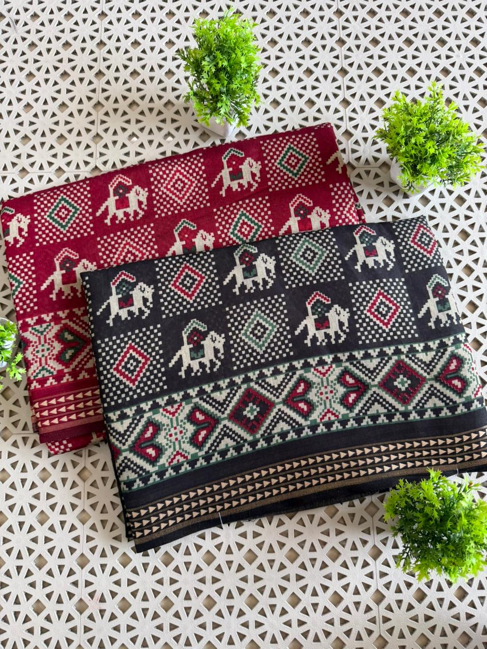 Soft Mul Cotton with Kalamkari pallu & Zari Weaving border