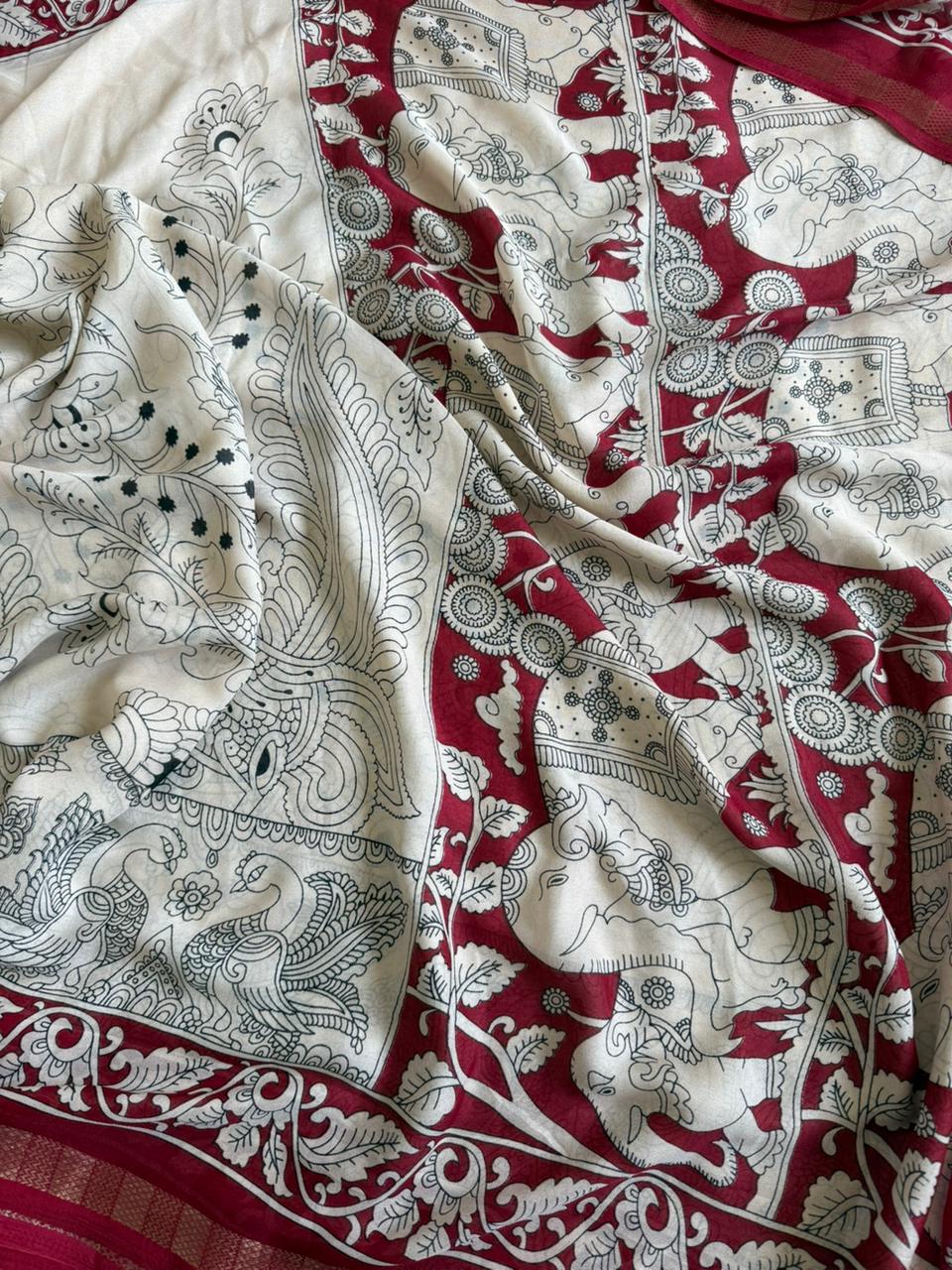 Beautiful MarshMellow Saree With blouse