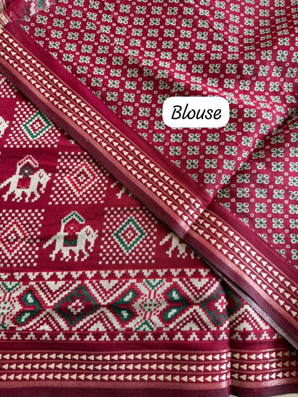 Soft Mul Cotton with Kalamkari pallu & Zari Weaving border