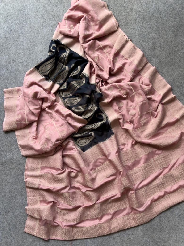Beautiful Kalamkari printed pure linen saree with blouse